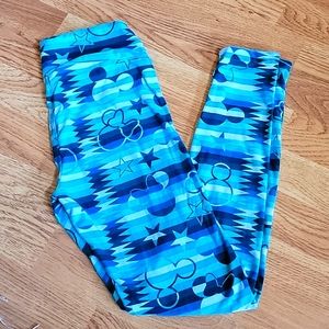 Lularoe Mickey and Minnie Mouse print leggings